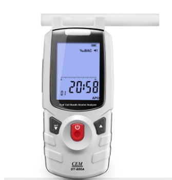 เครื่องวัดแอลกอฮอลล์ในลมหายใจ CEM DT-800A